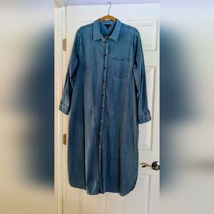 Universal Standard Odeon Stretch Cotton Chambray Shirtdress, 14/16 (US size S)